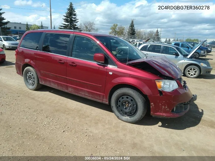 2C4RDGBG7ER360278 2014 Dodge Grand Caravan Se