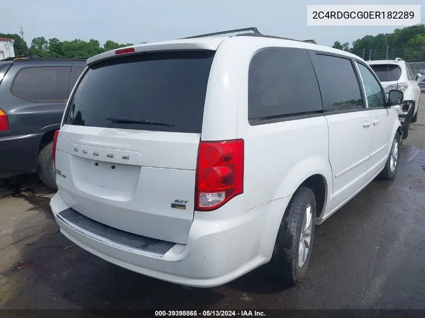 2014 Dodge Grand Caravan Sxt VIN: 2C4RDGCG0ER182289 Lot: 39398865