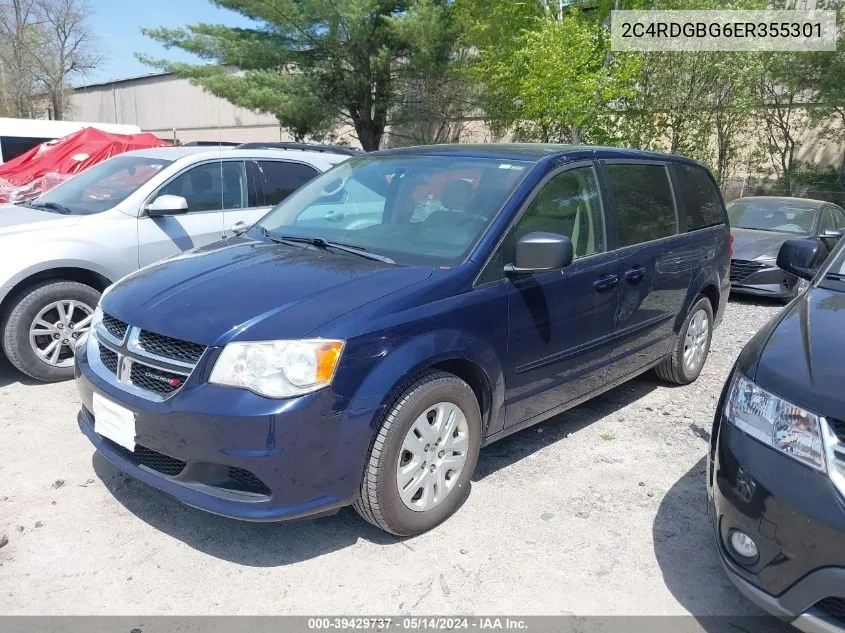 2C4RDGBG6ER355301 2014 Dodge Grand Caravan Se