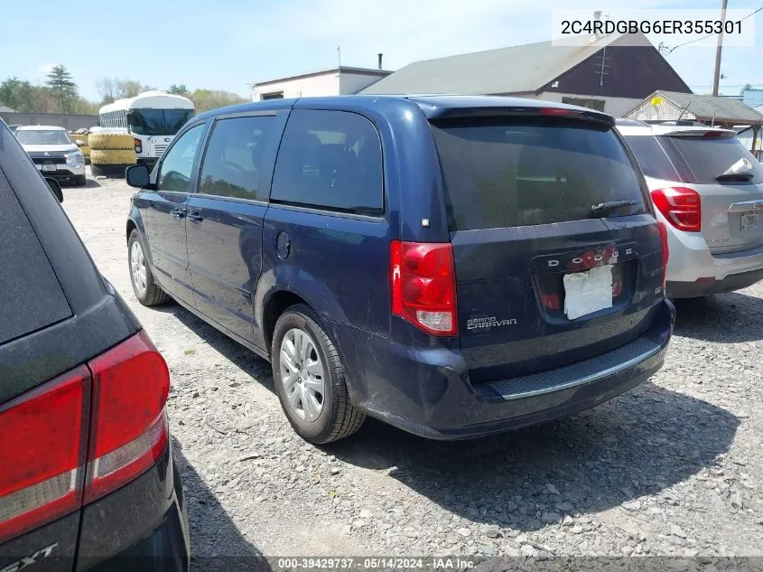 2014 Dodge Grand Caravan Se VIN: 2C4RDGBG6ER355301 Lot: 39429737