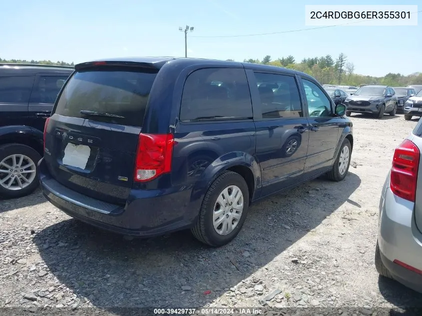 2014 Dodge Grand Caravan Se VIN: 2C4RDGBG6ER355301 Lot: 39429737