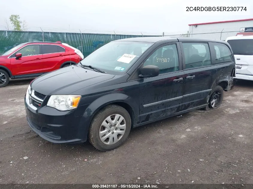 2C4RDGBG5ER230774 2014 Dodge Grand Caravan American Value Pkg