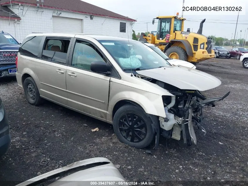 2C4RDGBG4ER130262 2014 Dodge Grand Caravan Se