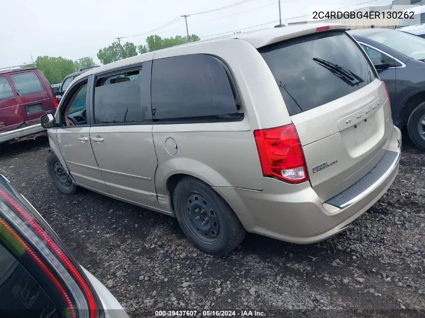 2C4RDGBG4ER130262 2014 Dodge Grand Caravan Se