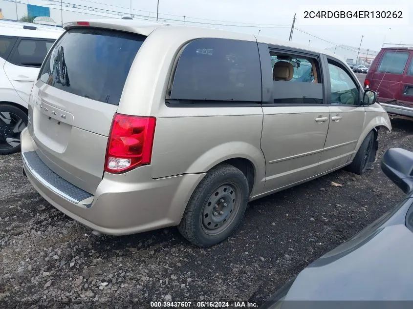 2014 Dodge Grand Caravan Se VIN: 2C4RDGBG4ER130262 Lot: 39437607