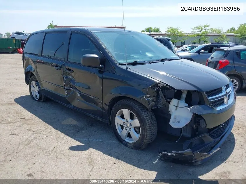 2C4RDGBG3ER183986 2014 Dodge Grand Caravan Se