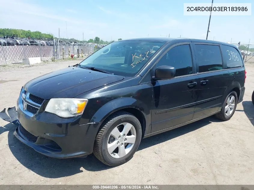 2C4RDGBG3ER183986 2014 Dodge Grand Caravan Se