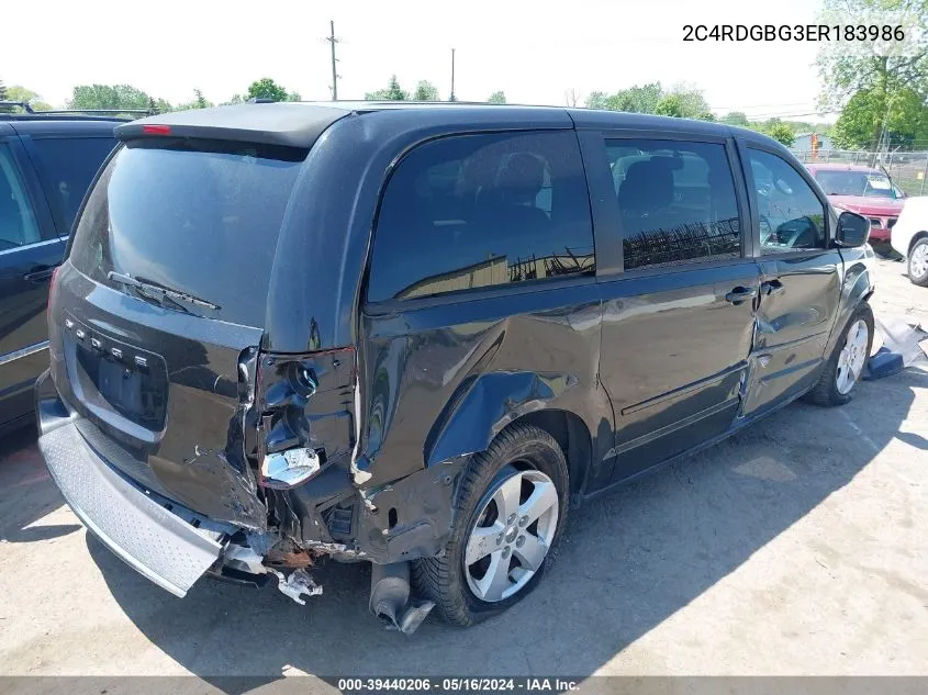 2C4RDGBG3ER183986 2014 Dodge Grand Caravan Se