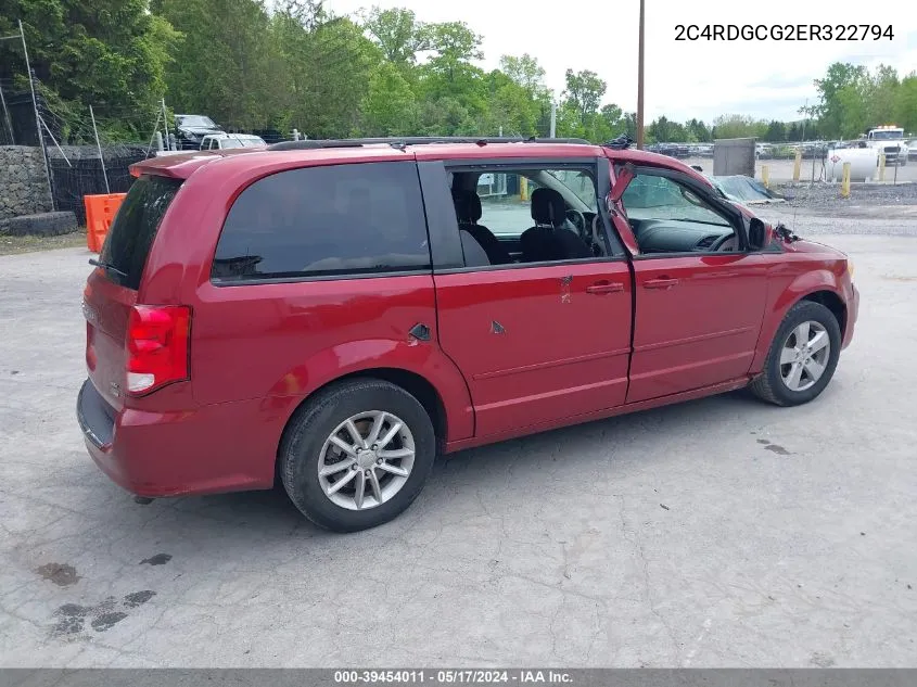 2C4RDGCG2ER322794 2014 Dodge Grand Caravan Sxt