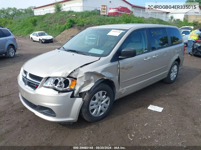 2014 Dodge Grand Caravan Se VIN: 2C4RDGBG4ER335015 Lot: 39460148