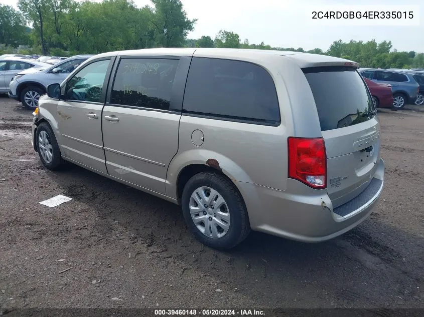 2C4RDGBG4ER335015 2014 Dodge Grand Caravan Se