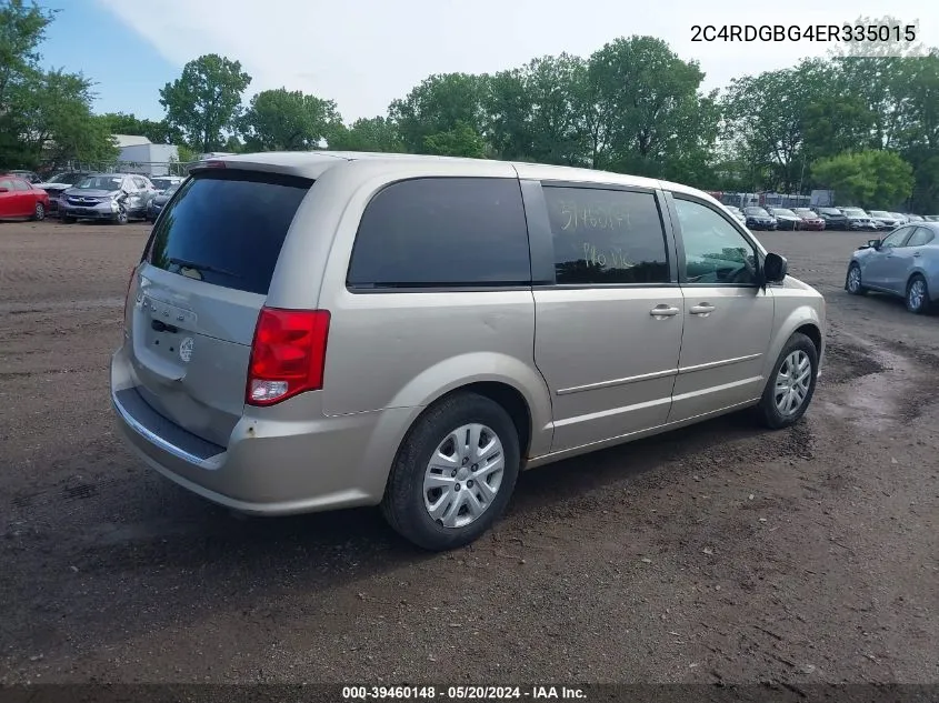 2014 Dodge Grand Caravan Se VIN: 2C4RDGBG4ER335015 Lot: 39460148