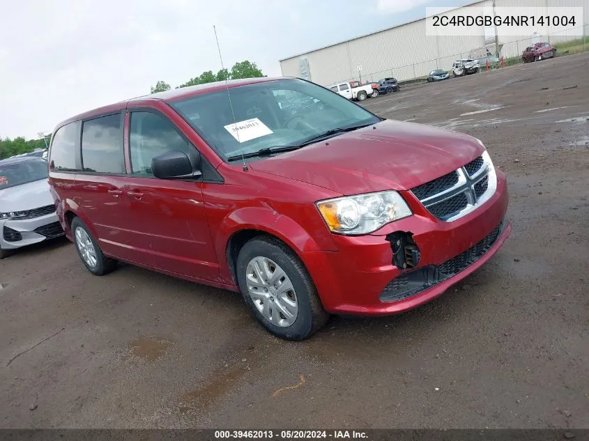 2014 Dodge Grand Caravan VIN: 2C4RDGBG4NR141004 Lot: 39462013