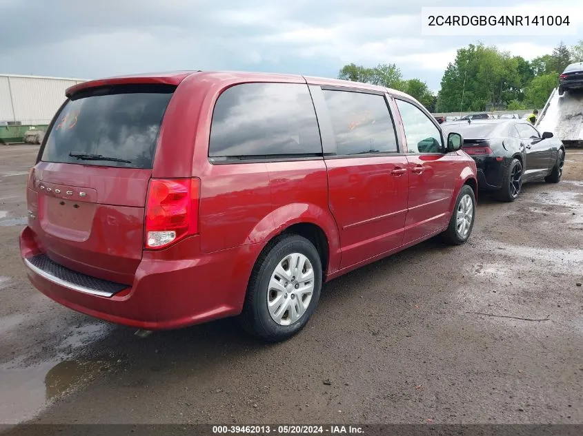 2014 Dodge Grand Caravan VIN: 2C4RDGBG4NR141004 Lot: 39462013