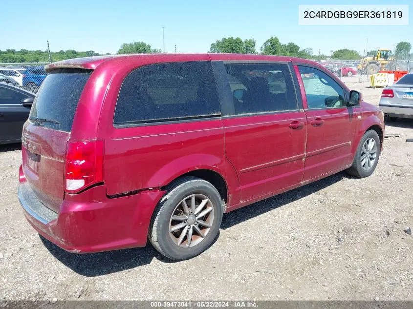 2C4RDGBG9ER361819 2014 Dodge Grand Caravan Se 30Th Anniversary