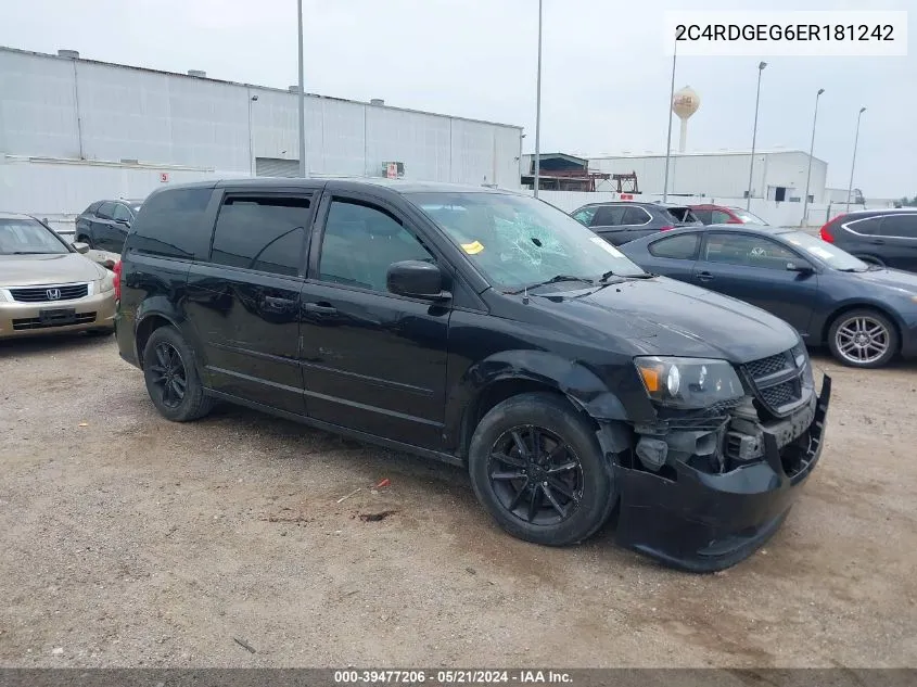 2014 Dodge Grand Caravan R/T VIN: 2C4RDGEG6ER181242 Lot: 39477206