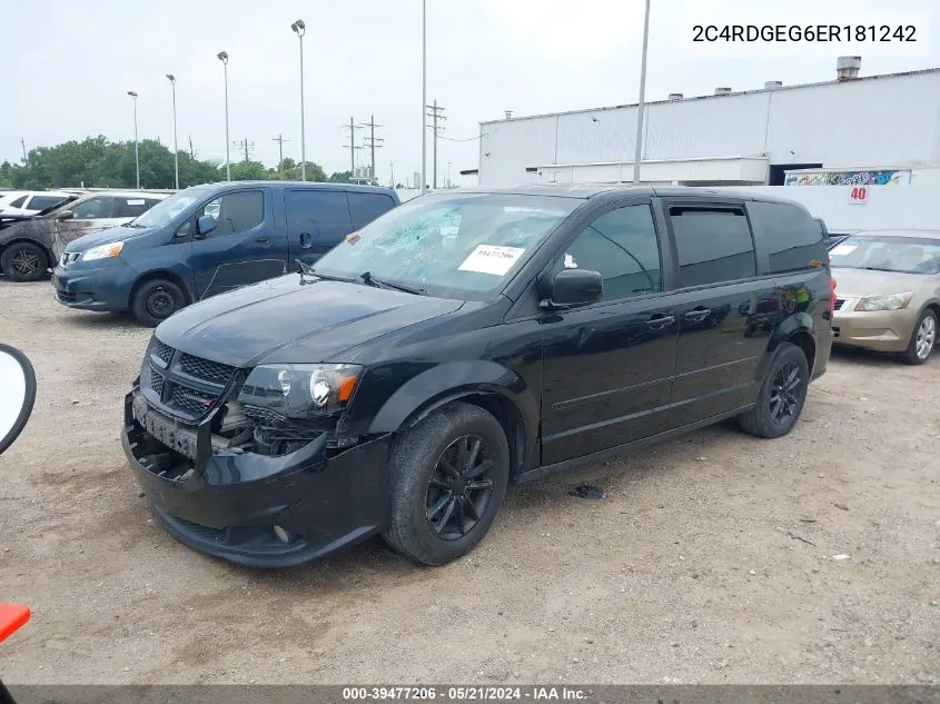 2014 Dodge Grand Caravan R/T VIN: 2C4RDGEG6ER181242 Lot: 39477206