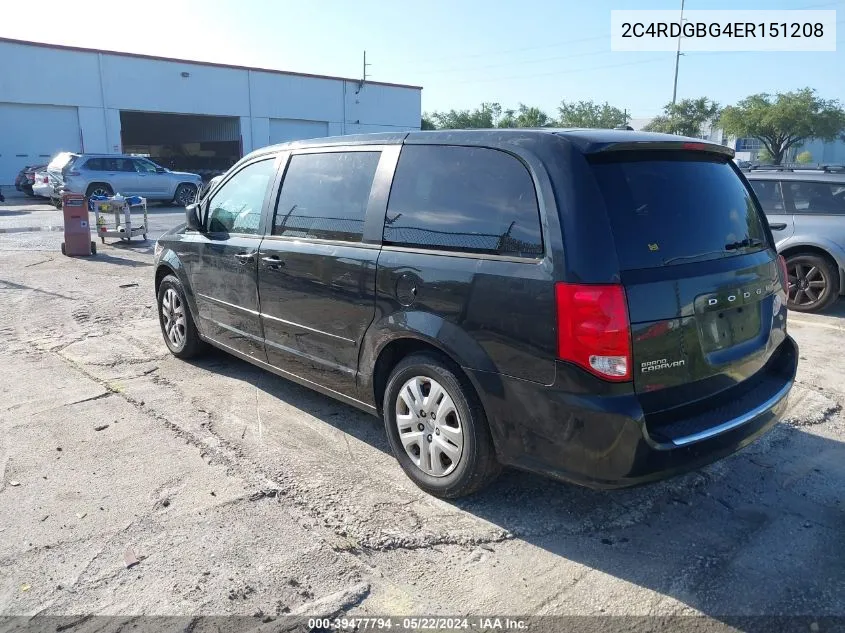 2C4RDGBG4ER151208 2014 Dodge Grand Caravan Se