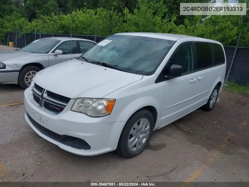 2C4RDGBG2ER193313 2014 Dodge Grand Caravan Se