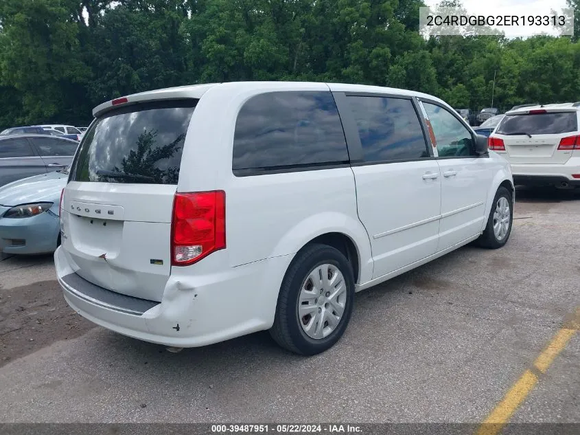 2C4RDGBG2ER193313 2014 Dodge Grand Caravan Se