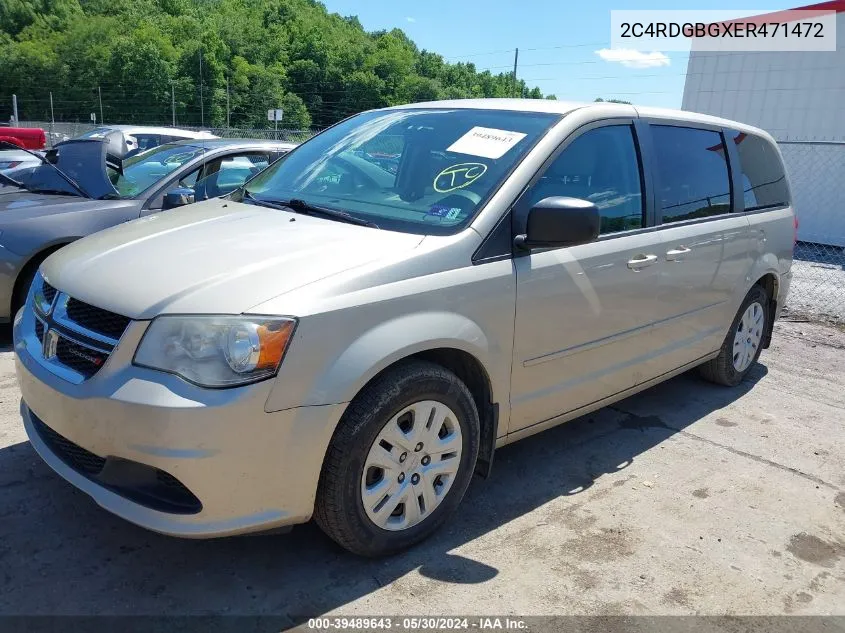 2014 Dodge Grand Caravan Se VIN: 2C4RDGBGXER471472 Lot: 39489643