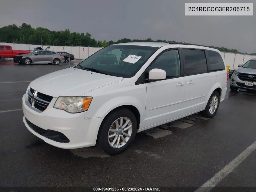 2014 Dodge Grand Caravan Sxt VIN: 2C4RDGCG3ER206715 Lot: 39491236