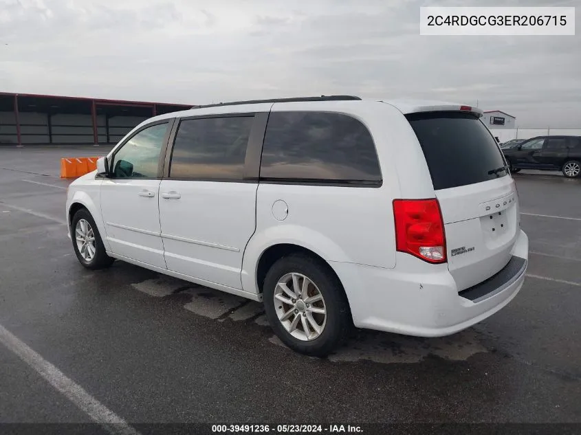 2014 Dodge Grand Caravan Sxt VIN: 2C4RDGCG3ER206715 Lot: 39491236