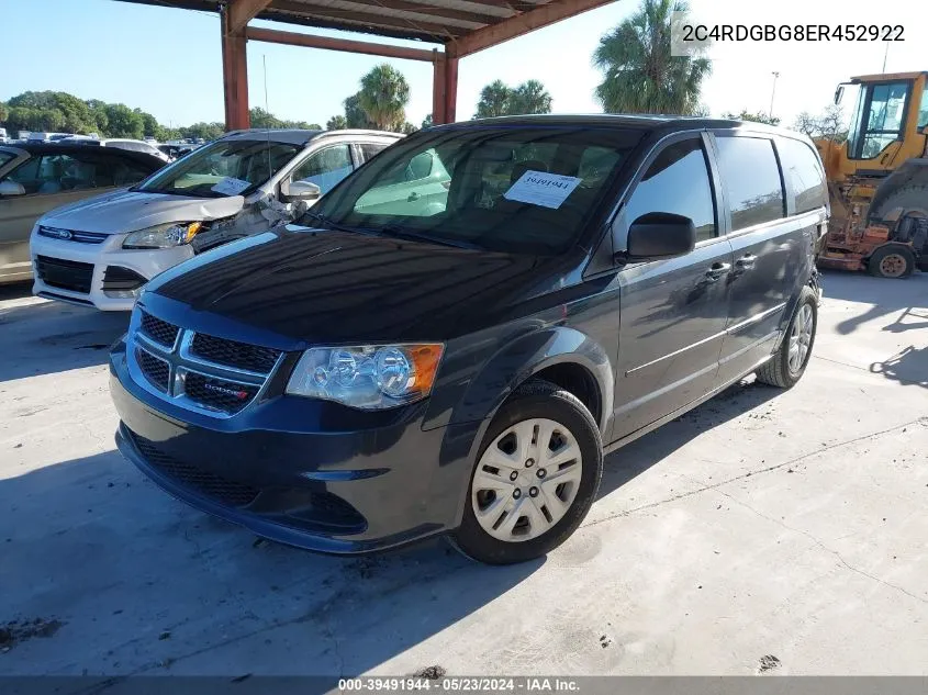 2014 Dodge Grand Caravan Se VIN: 2C4RDGBG8ER452922 Lot: 39491944