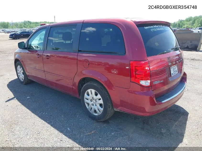 2C4RDGBGXER354748 2014 Dodge Grand Caravan Se