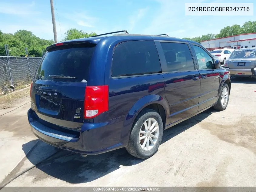 2014 Dodge Grand Caravan Sxt VIN: 2C4RDGCG8ER347716 Lot: 39507455