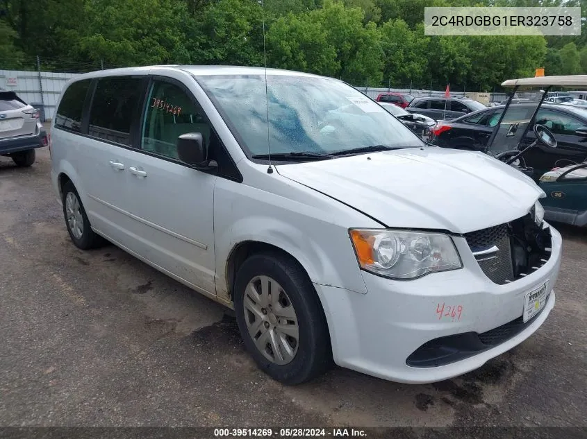 2014 Dodge Grand Caravan Se VIN: 2C4RDGBG1ER323758 Lot: 39514269