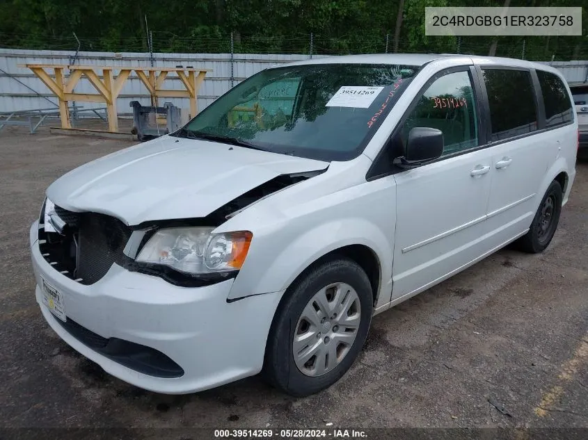 2014 Dodge Grand Caravan Se VIN: 2C4RDGBG1ER323758 Lot: 39514269