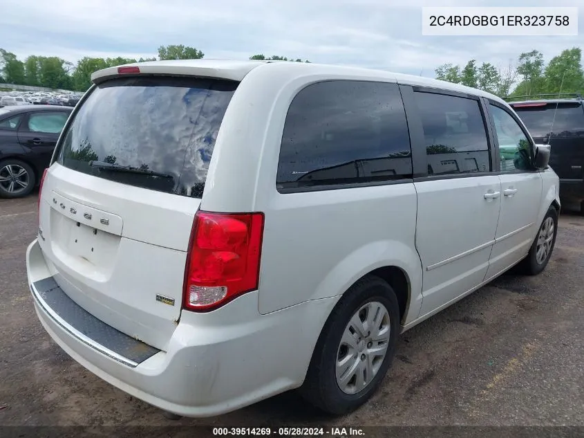 2014 Dodge Grand Caravan Se VIN: 2C4RDGBG1ER323758 Lot: 39514269