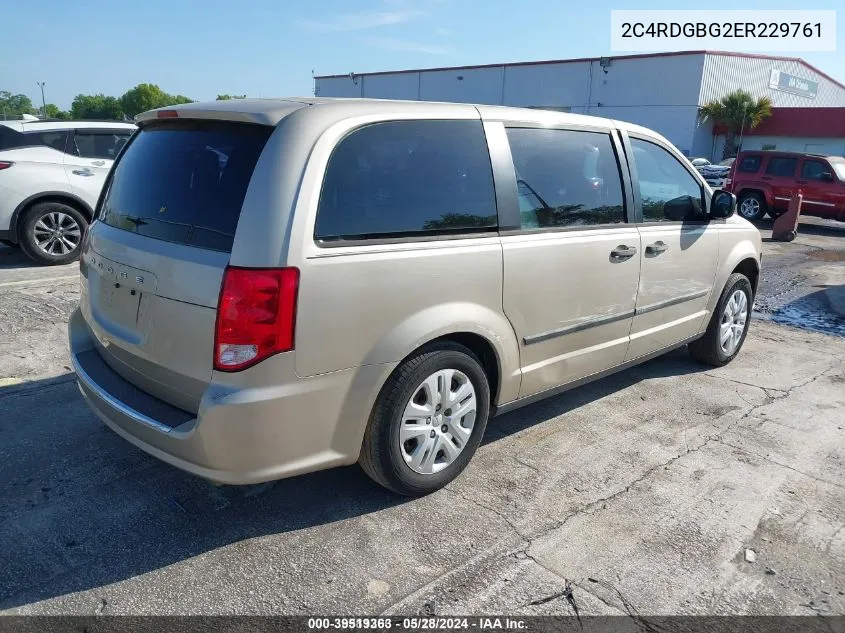 2C4RDGBG2ER229761 2014 Dodge Grand Caravan