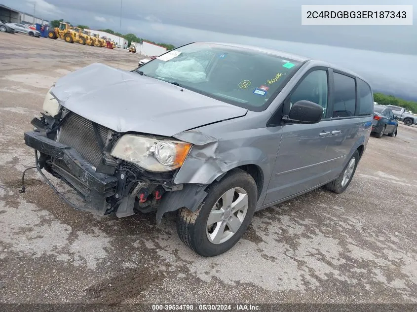 2014 Dodge Grand Caravan Se VIN: 2C4RDGBG3ER187343 Lot: 39534798