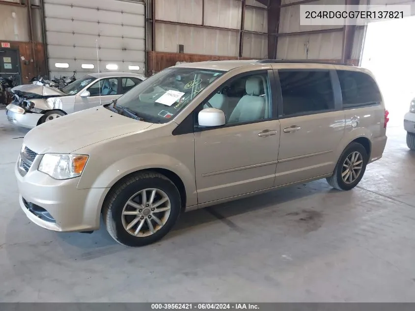 2014 Dodge Grand Caravan Sxt VIN: 2C4RDGCG7ER137821 Lot: 39562421