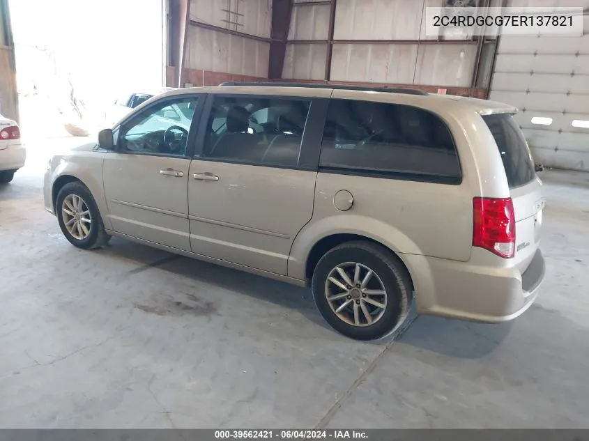 2C4RDGCG7ER137821 2014 Dodge Grand Caravan Sxt