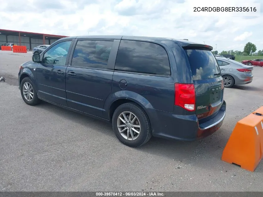 2014 Dodge Grand Caravan Se 30Th Anniversary VIN: 2C4RDGBG8ER335616 Lot: 39570412