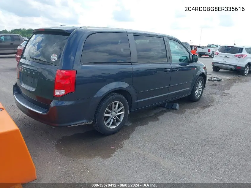 2014 Dodge Grand Caravan Se 30Th Anniversary VIN: 2C4RDGBG8ER335616 Lot: 39570412