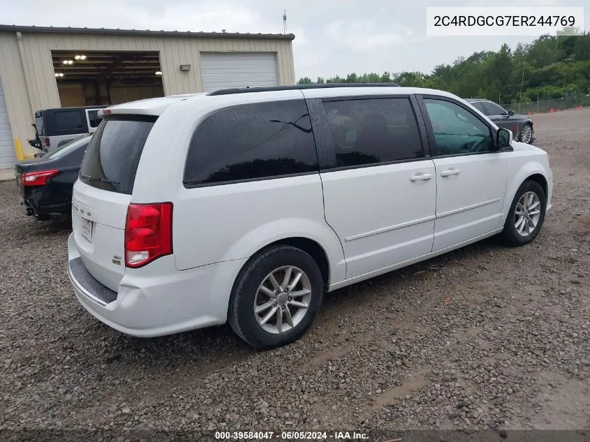 2014 Dodge Grand Caravan Sxt VIN: 2C4RDGCG7ER244769 Lot: 39584047