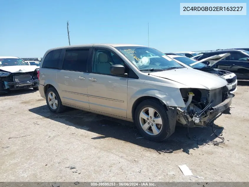 2014 Dodge Grand Caravan Se VIN: 2C4RDGBG2ER163227 Lot: 39595253