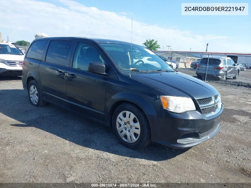 2014 Dodge Grand Caravan Se VIN: 2C4RDGBG9ER221947 Lot: 39610874