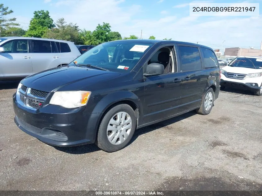 2014 Dodge Grand Caravan Se VIN: 2C4RDGBG9ER221947 Lot: 39610874