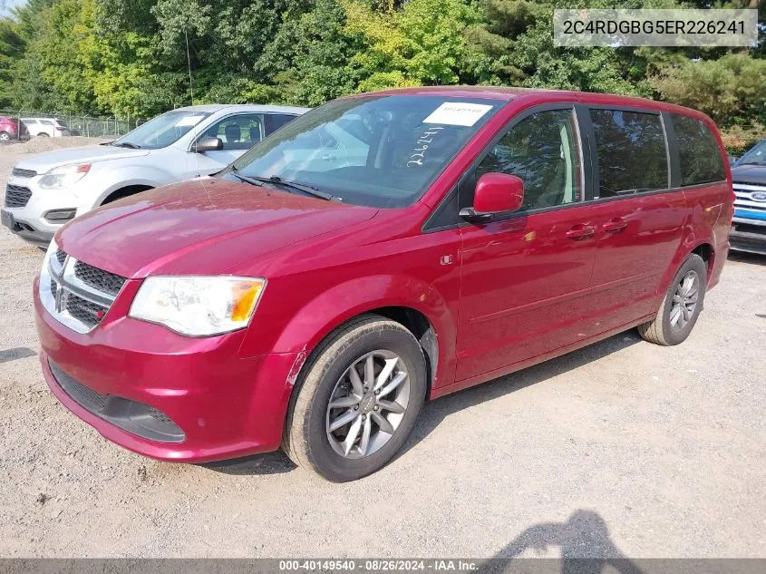 2014 Dodge Grand Caravan Se 30Th Anniversary VIN: 2C4RDGBG5ER226241 Lot: 40149540