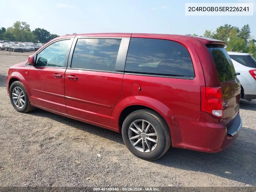 2014 Dodge Grand Caravan Se 30Th Anniversary VIN: 2C4RDGBG5ER226241 Lot: 40149540