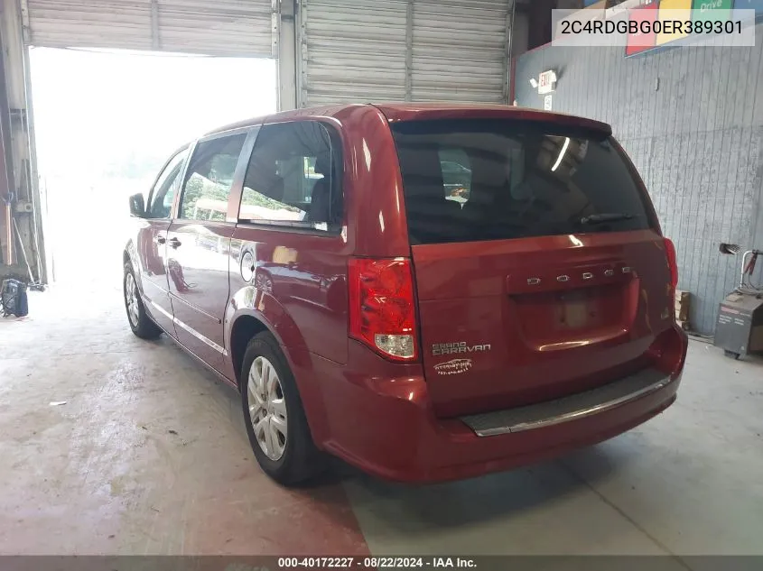 2C4RDGBG0ER389301 2014 Dodge Grand Caravan Se