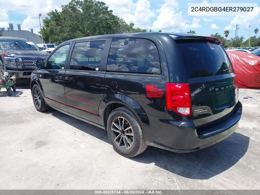 2014 Dodge Grand Caravan Se 30Th Anniversary VIN: 2C4RDGBG4ER279027 Lot: 40225734