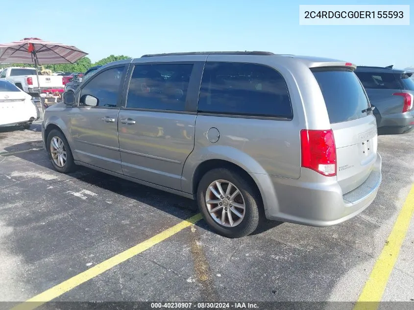 2014 Dodge Grand Caravan Sxt VIN: 2C4RDGCG0ER155593 Lot: 40230907