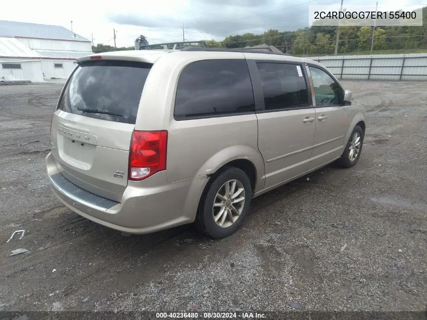 2014 Dodge Grand Caravan Sxt VIN: 2C4RDGCG7ER155400 Lot: 40236480