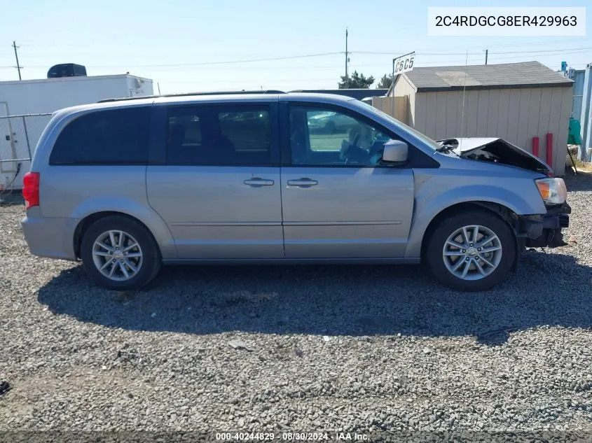 2014 Dodge Grand Caravan Sxt VIN: 2C4RDGCG8ER429963 Lot: 40244829